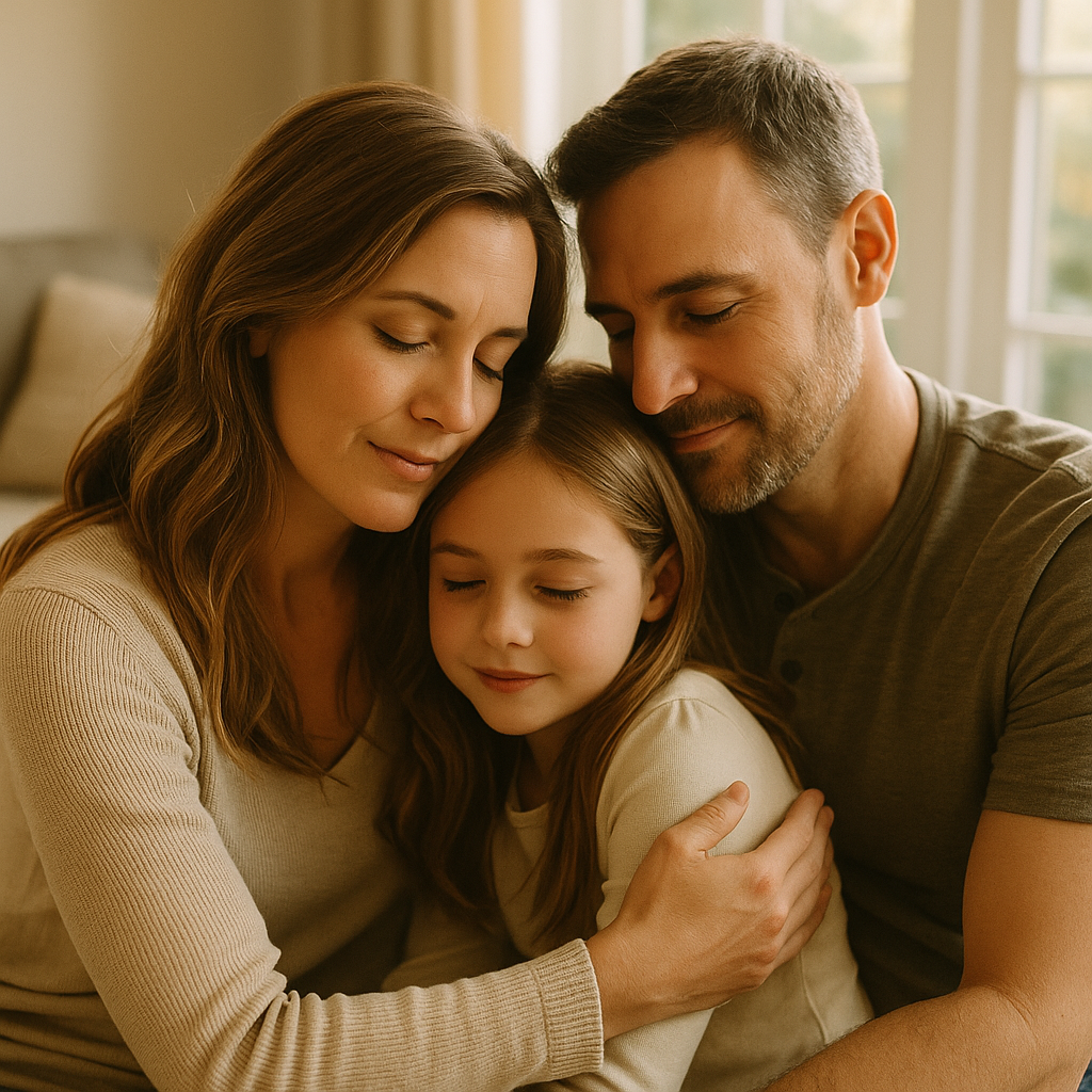 Peaceful family moment